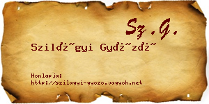 Szilágyi Győző névjegykártya